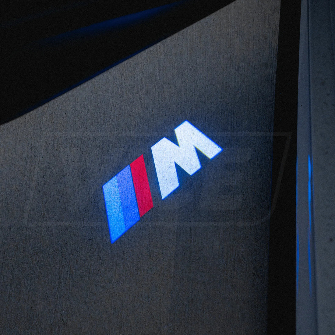 BMW ground door flood lights M logo, M3 and M4.
