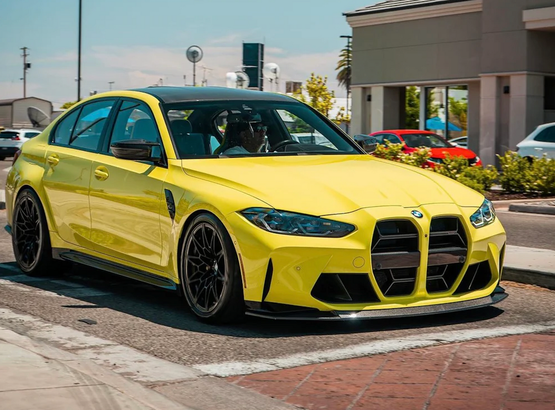 modified bmw g80 m3 front lip Suvneer carbon fiber