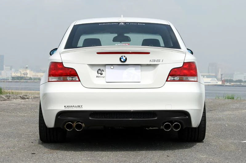 BMW E82 1-Series 3D Design 4 Tip M-Sport Carbon Fiber Rear Diffuser