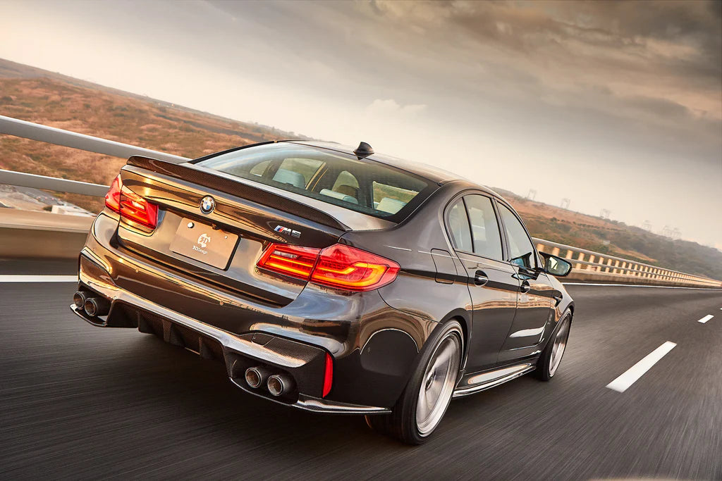 BMW F90 M5 3D Design Carbon Fiber Rear Under Splitter Set