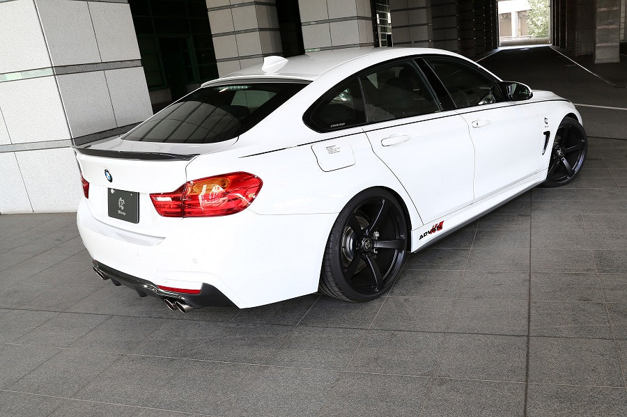 BMW F36 4-Series 3D Design M-Sport Carbon Fiber Side Skirt Set