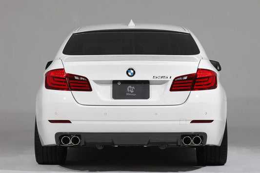 BMW F10 5-Series 3D Design 4 Tip Carbon Fiber Rear Diffuser