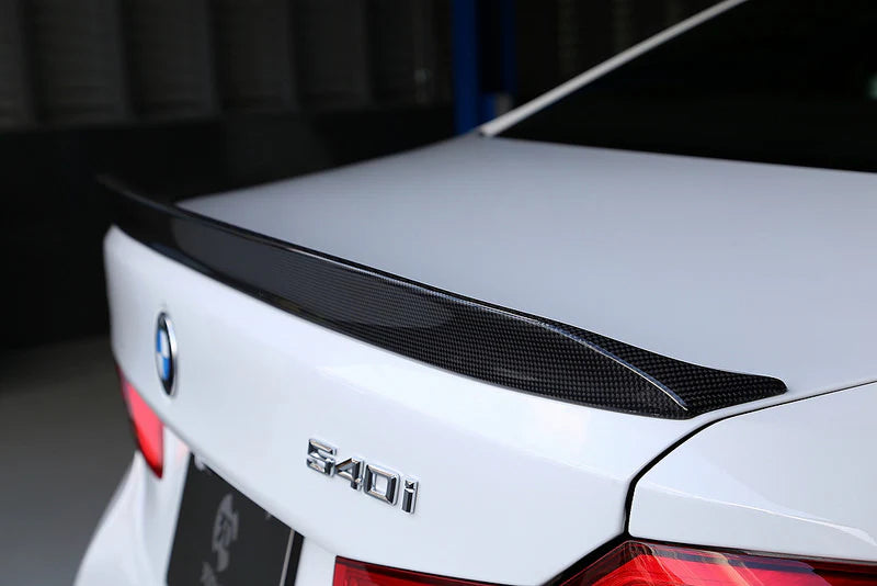 BMW F90 M5 & G30 5-Series 3D Design 1x1 Carbon Fiber Trunk Spoiler