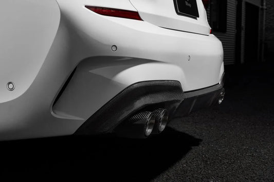 BMW G20 3-Series 3D Design M-Sport 4 Tip Carbon Fiber Rear Diffuser