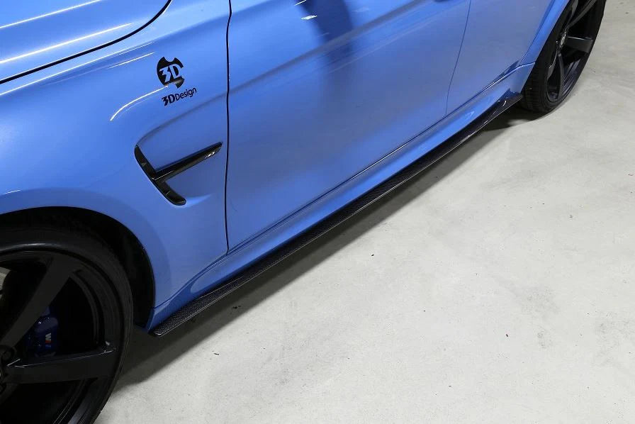 BMW F80 M3 3D Design Carbon Fiber Side Skirt Set