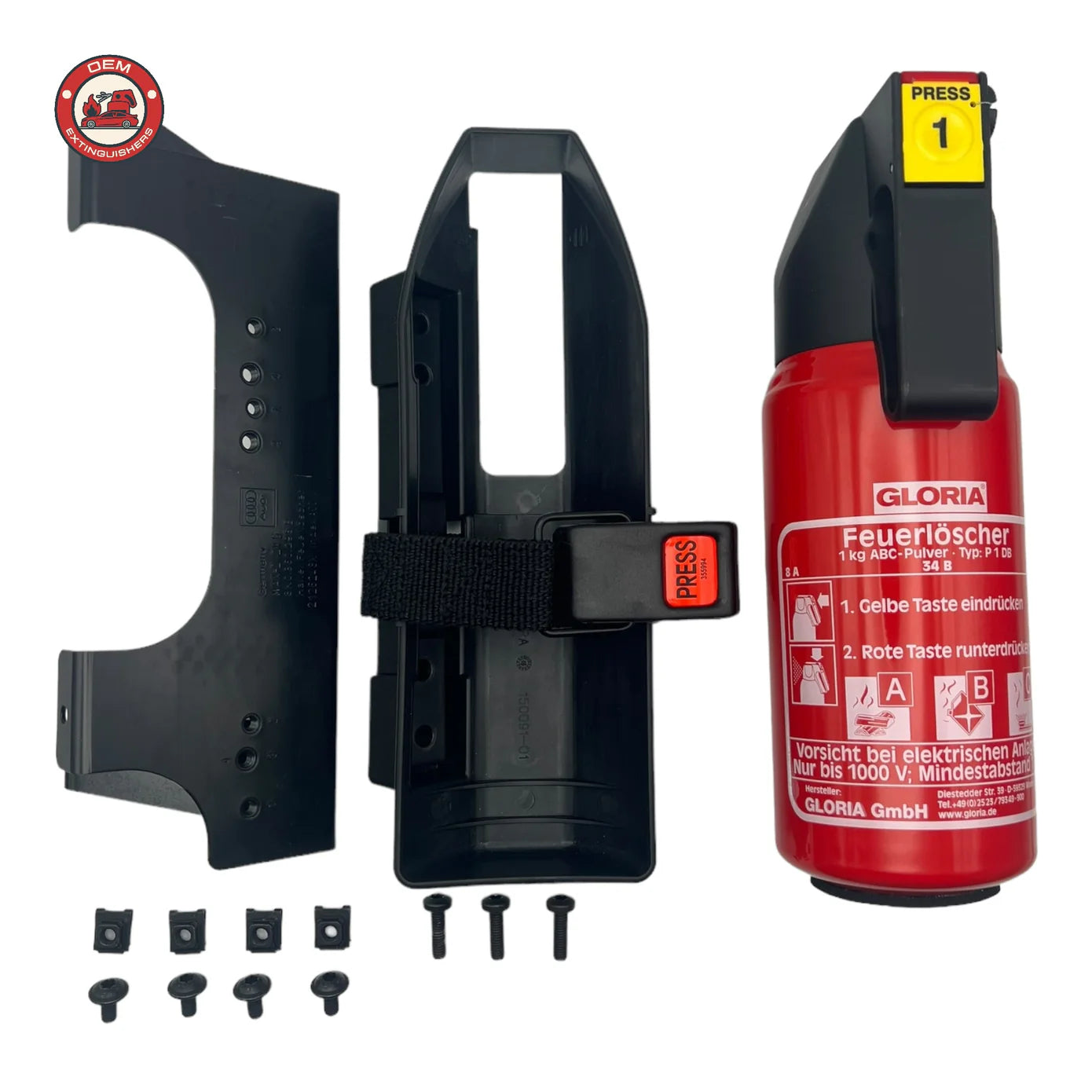 Audi S3, S4, S5, S6, S7, RS5, RS6 & RS7 OEM Fire Extinguisher Kit