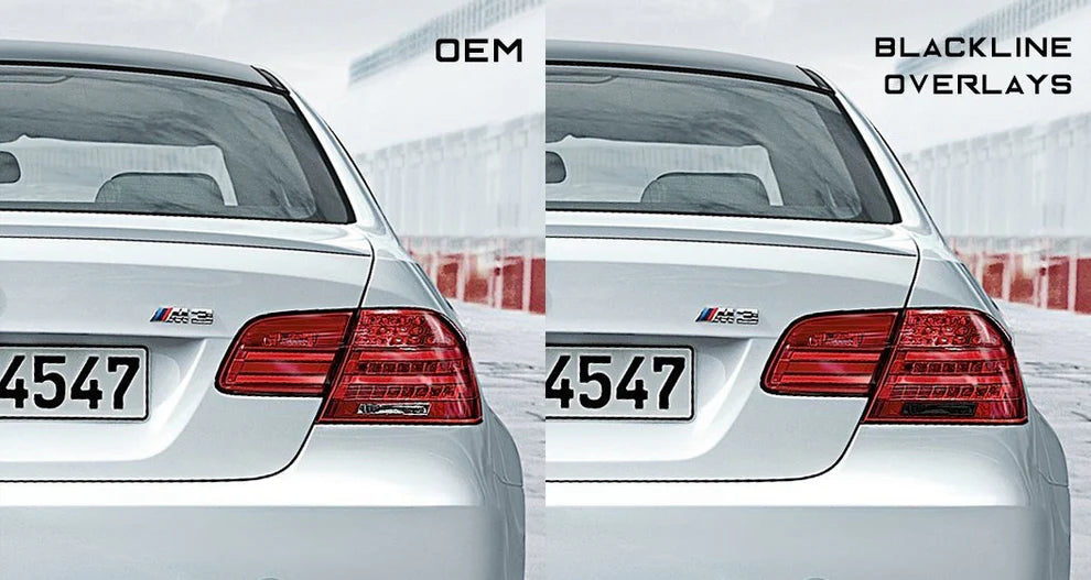 BMW E92 & E93 M3 & 3-Series LCI Goldenwrench Blackline Tail Light Overlay Kit