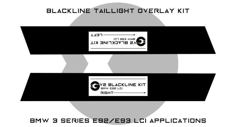 BMW E92 & E93 M3 & 3-Series LCI Goldenwrench Blackline Tail Light Overlay Kit