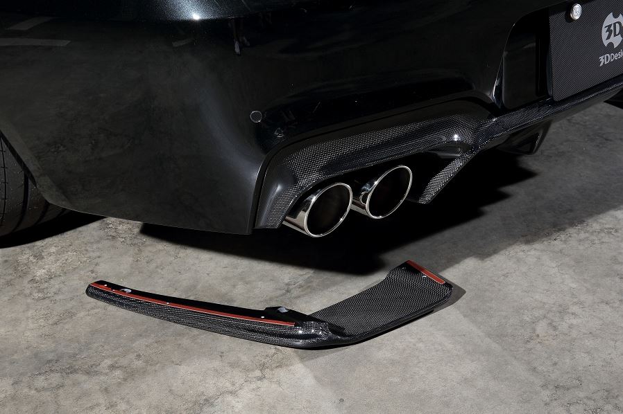 BMW F06 / F12 / F13 M6 3D Design Carbon Fiber Rear Under Splitter Set