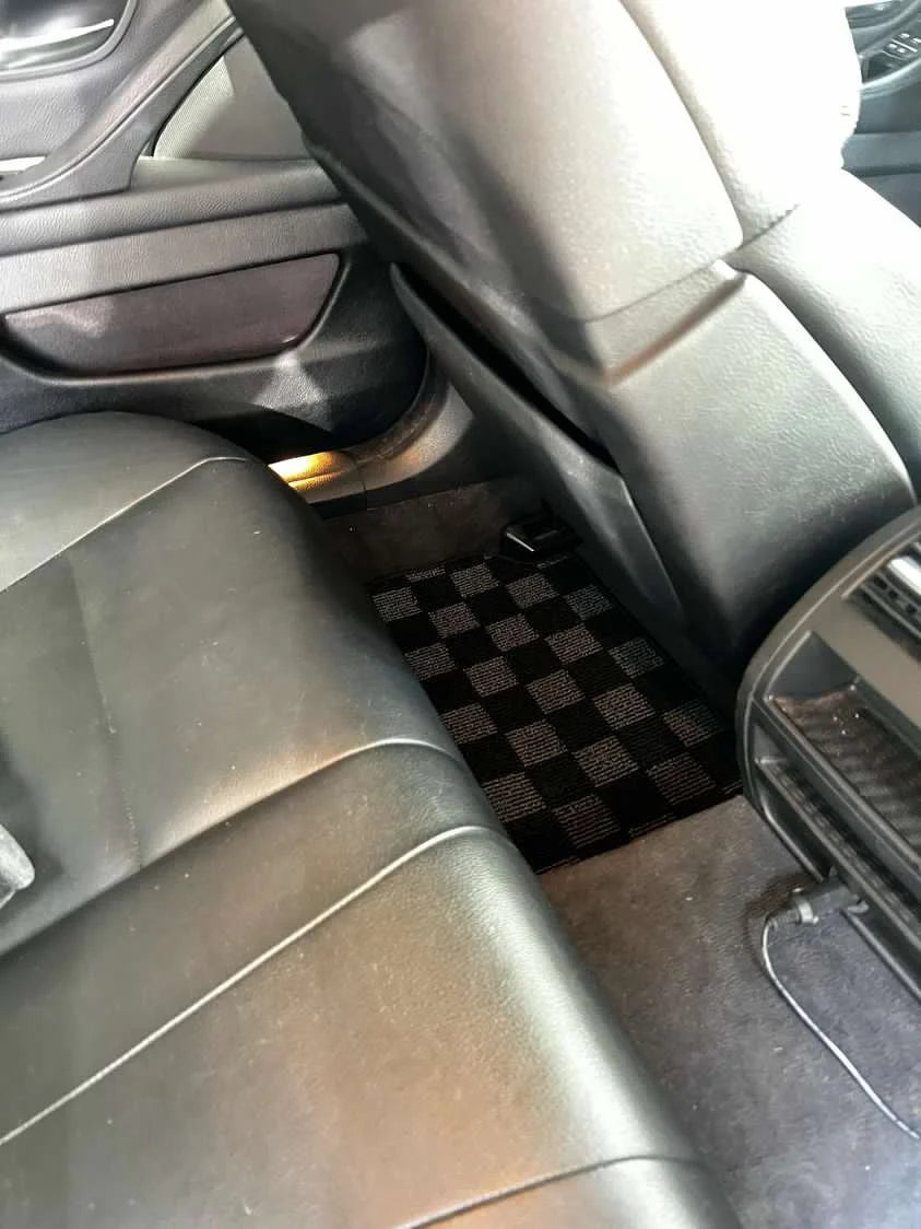 BMW F10 5-Series P2M Race Car Flag Checkered Floor Mats