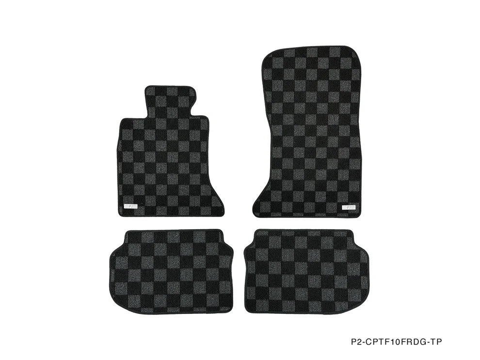 BMW F10 5-Series P2M Race Car Flag Checkered Floor Mats