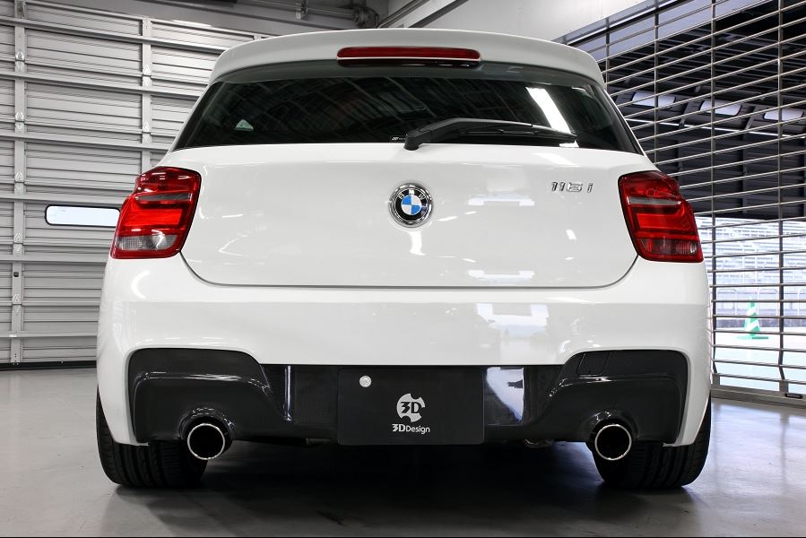 BMW F20 1-Series 3D Design M-Sport Carbon Fiber Rear Diffuser