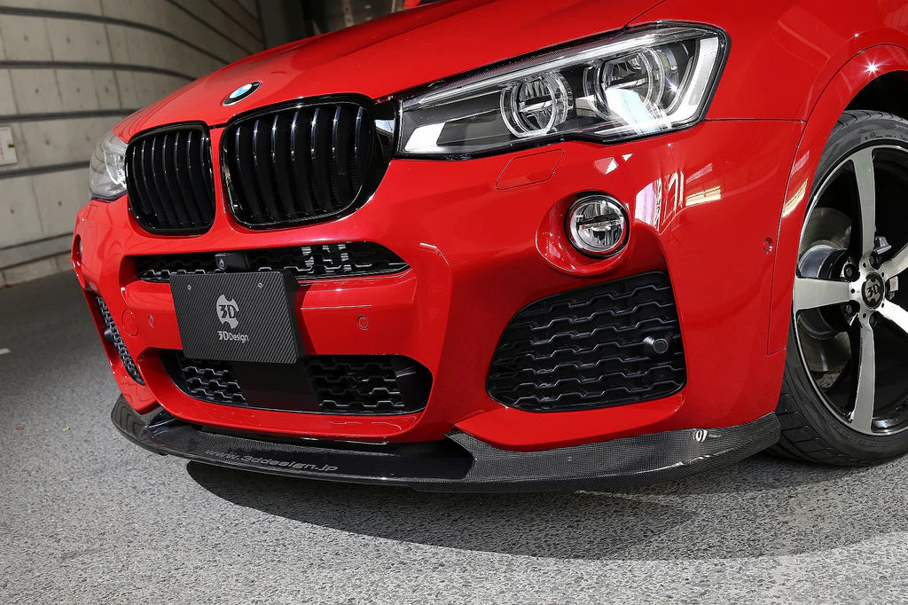 BMW F26 X4 3D Design M-Sport Carbon Fiber Front Lip