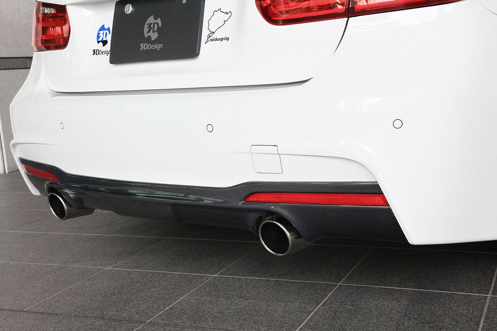 BMW F30 / F31 335i 3D Design M-Sport Carbon Fiber Rear Diffuser