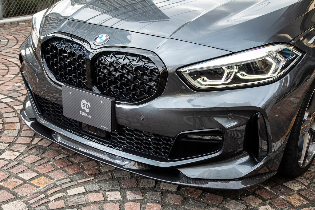 BMW F40 1-Series 3D Design M-Sport Carbon Fiber Front Lip