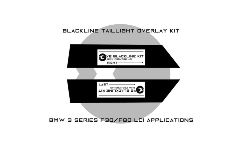 BMW F80 M3 & F30 3-Series Goldenwrench Blackline Taillight Overlay Kit