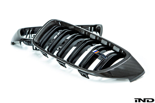 BMW F80 M3 & F82 M4 & F83 M4 M Performance Carbon Fiber Front Grills (Pair)