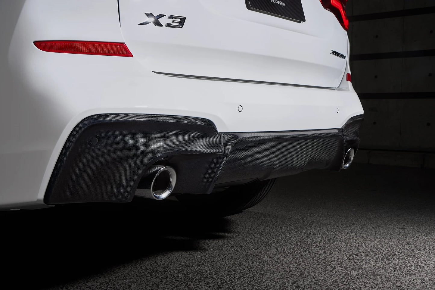 BMW G01 X3 3D Design Pre-LCI Carbon Fiber Rear Diffuser
