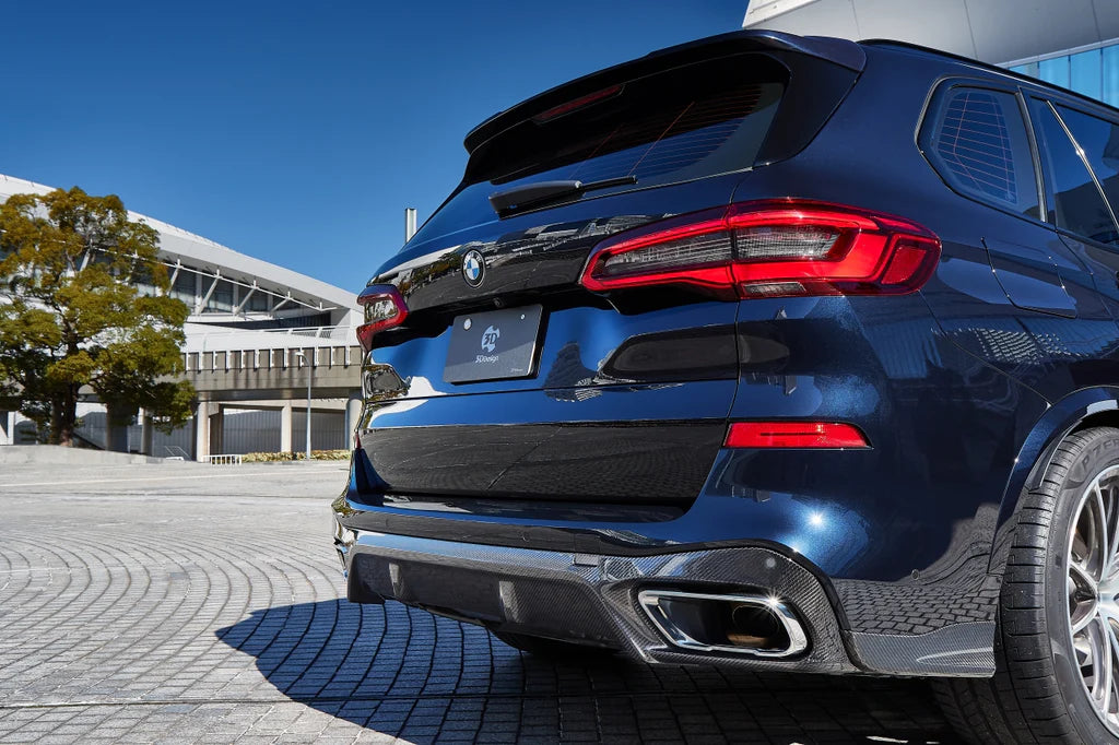 BMW G05 Pre-LCI X5 3D Design Carbon Fiber Rear Diffuser Set Package