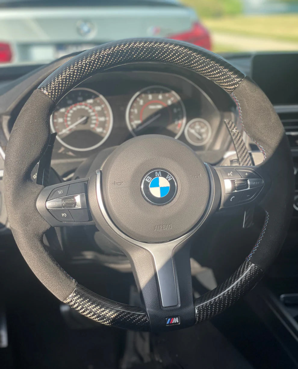 BMW F80 M3 & F82/F83 M4 & 3-Series Carbon Fiber Alcantara Steering Wheel