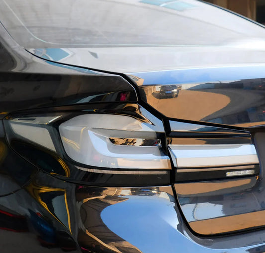 BMW F90 M5 & G30 5-Series LCI Style Tail Lights Red & Clear