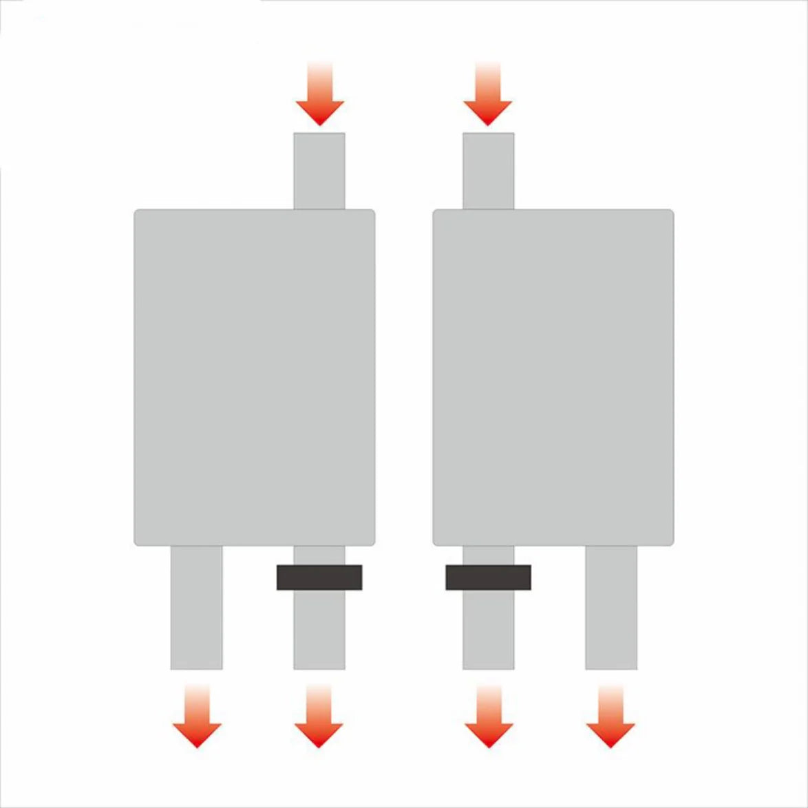 Universal Single Inlet Dual Outlet Valve Muffler With Remote and Module