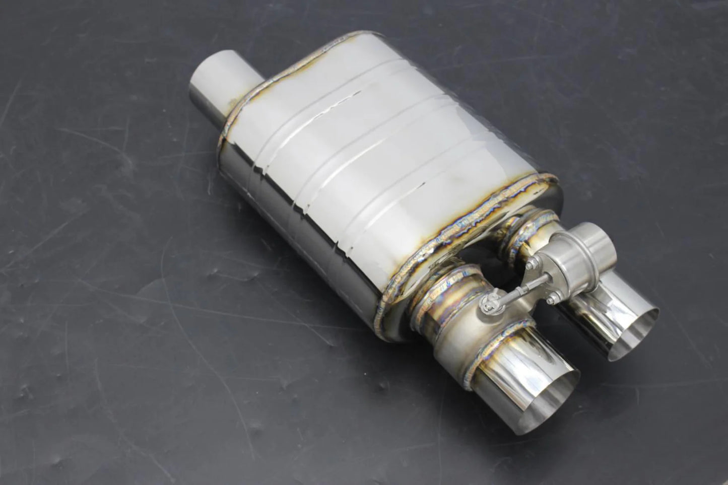 Universal Single Inlet Dual Outlet Valve Muffler With Remote and Module