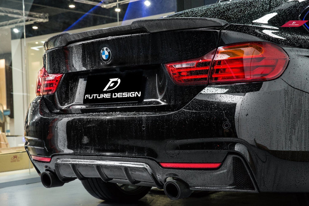 BMW 4-Series F32/F33/F36 P Style Carbon Fiber Rear Diffuser