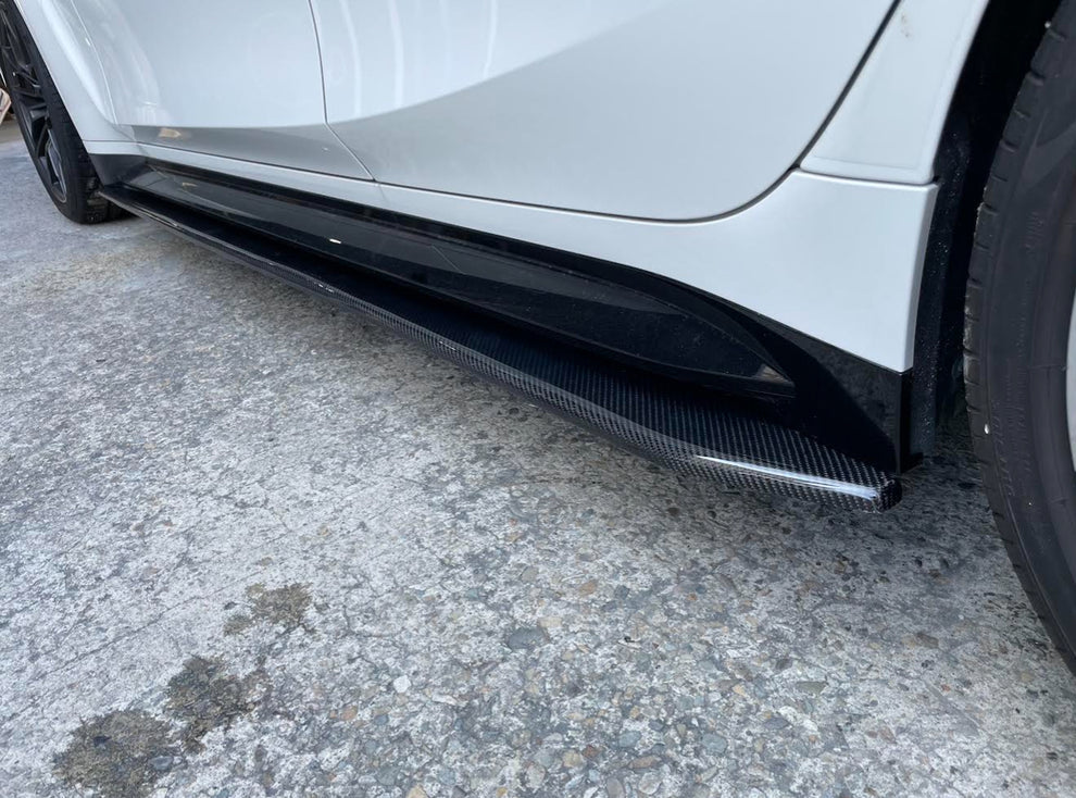 BMW G80 M3 V1 Carbon Fiber Side Skirt Extensions