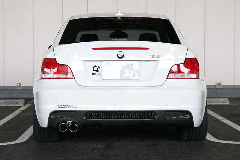 BMW E82 1-Series 3D Design M-Sport Carbon Fiber Rear Diffuser