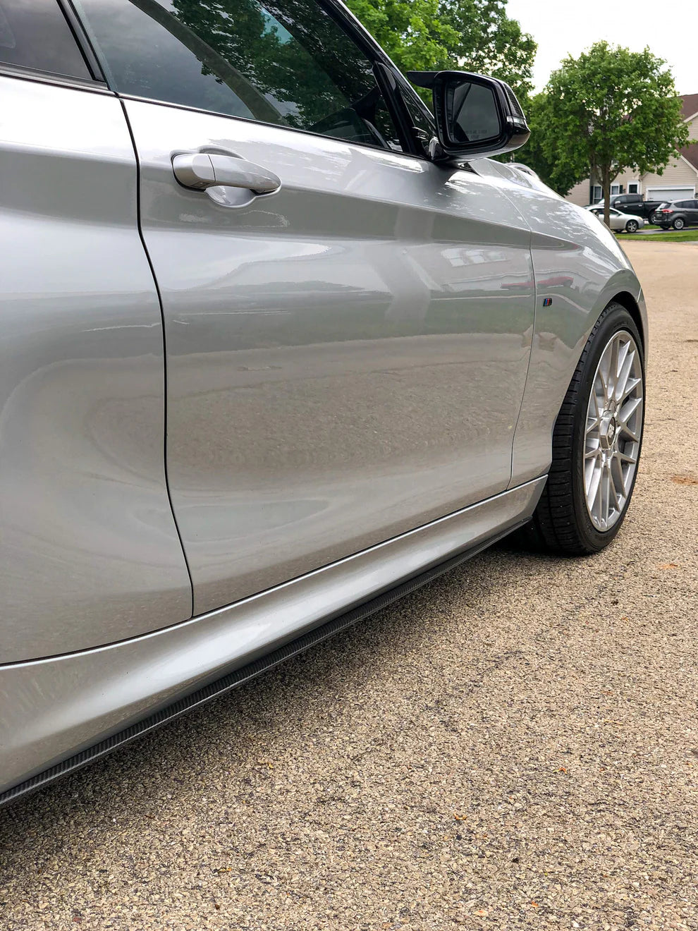 BMW F22 2-Series P Style Carbon Fiber Side Skirt Extensions