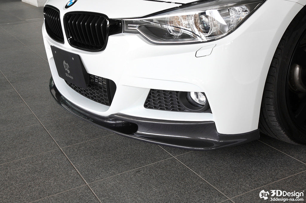 BMW F30 / F31 3-Series 3D Design M-Sport Carbon Fiber Front Lip