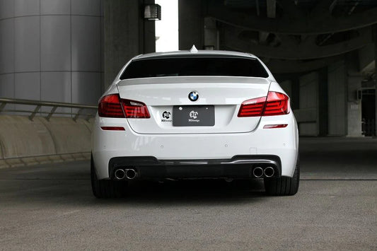 BMW F10 / F11 5-Series 3D Design 4 Tip M-Sport Carbon Fiber Rear Diffuser