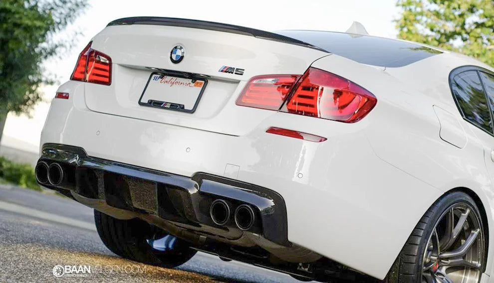 BMW F10 M5 V Style Carbon Fiber Rear Diffuser