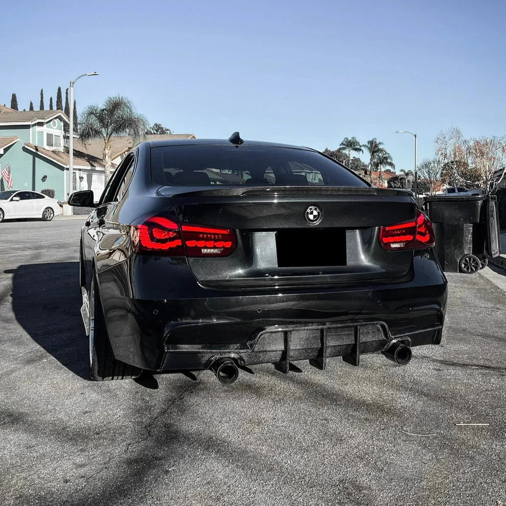 BMW F30 3-Series V2 Carbon Fiber Rear Diffuser