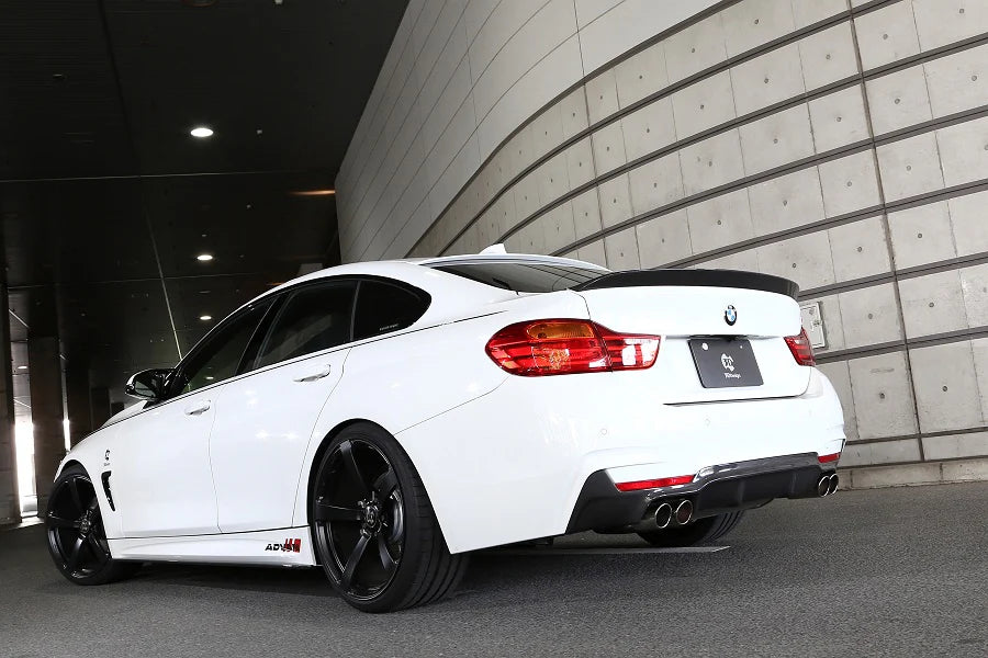 BMW F36 4-Series 3D Design M-Sport Carbon Fiber Side Skirt Set