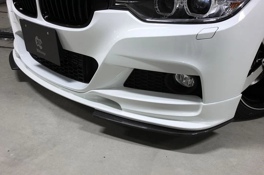 BMW F30 / F31 3-Series 3D Design M-Sport Carbon Fiber Under Splitter Set