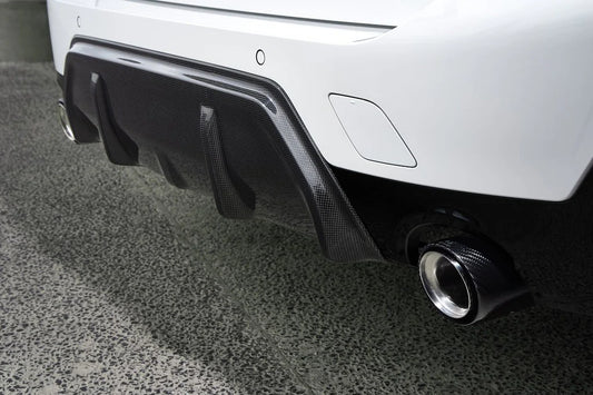 BMW G20 3-Series LCI 3D Design M-Sport 2 Tip Carbon Fiber Rear Diffuser