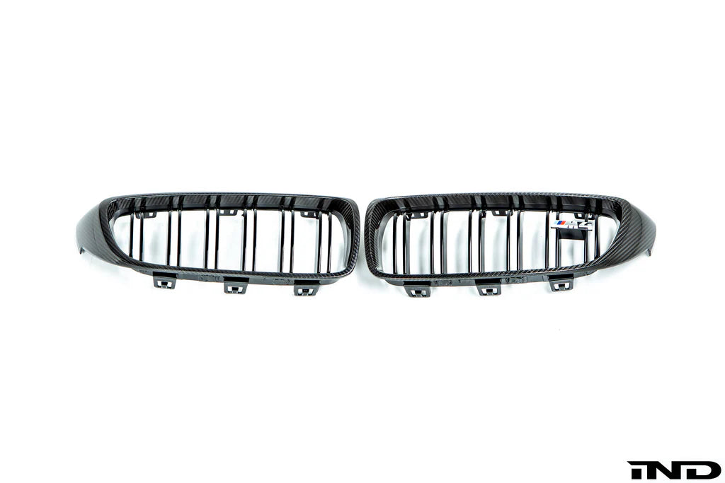 BMW F80 M3 & F82 M4 & F83 M4 M Performance Carbon Fiber Front Grills (Pair)