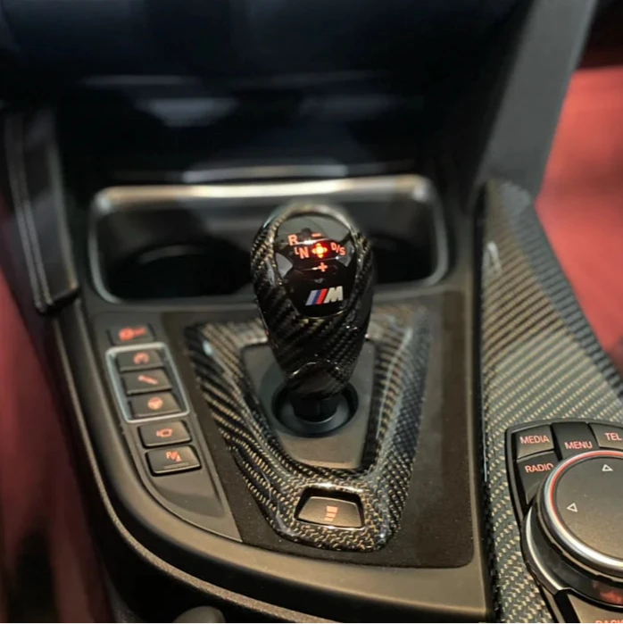 BMW F80 M3 & F82/F83 M4 & F87 M2 Carbon Fiber Gear Selector & Console Trim Set