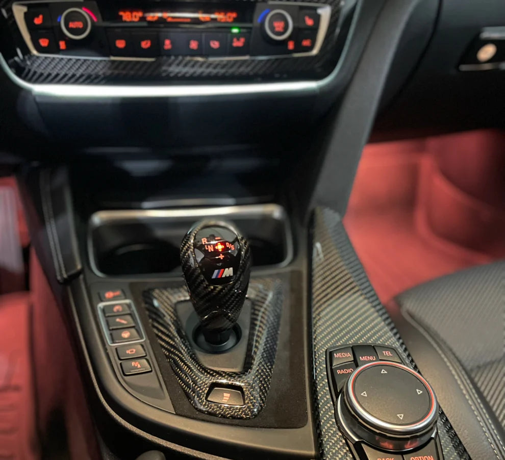 BMW F80 M3 & F82/F83 M4 & F87 M2 Carbon Fiber Gear Selector & Console Trim Set