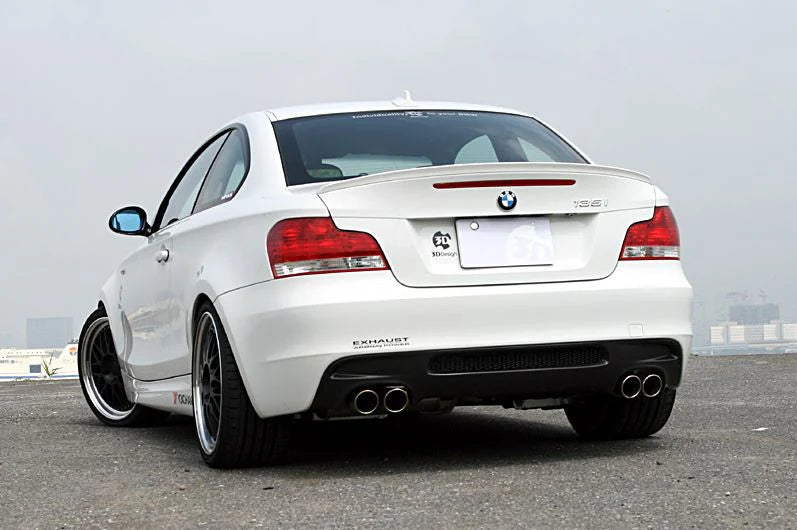 BMW E82 1-Series 3D Design 4 Tip M-Sport Carbon Fiber Rear Diffuser