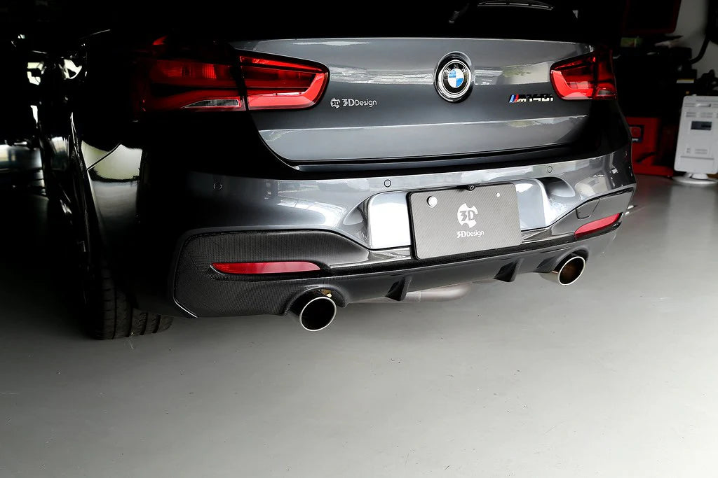 BMW F20 1-Series 3D Design LCI M-Sport Carbon Fiber Rear Diffuser