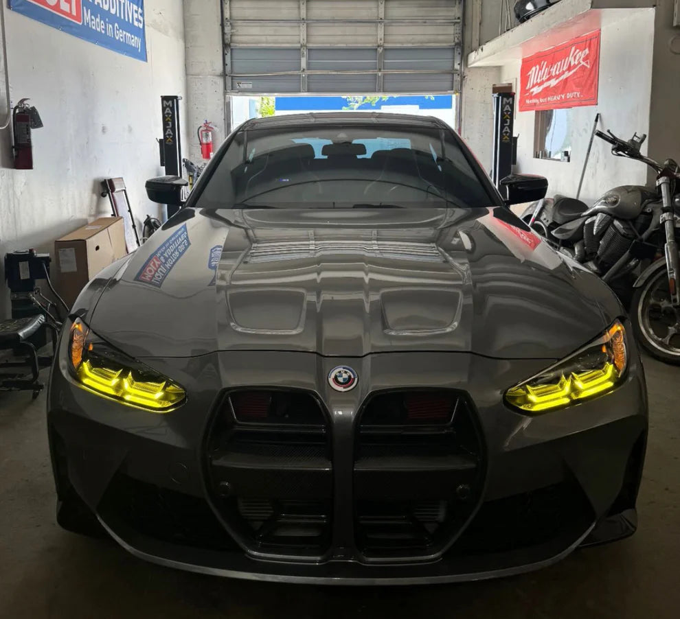 BMW G80 M3 & G82/G83 M4 & G22 4-Series Yellow DRL Headlight Kit (Non-Laser)