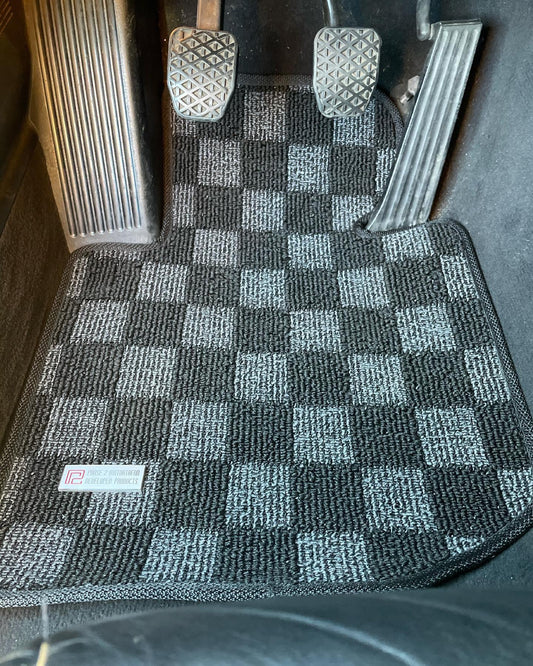 BMW E36 3-Series P2M Race Car Flag Checkered Floor Mats