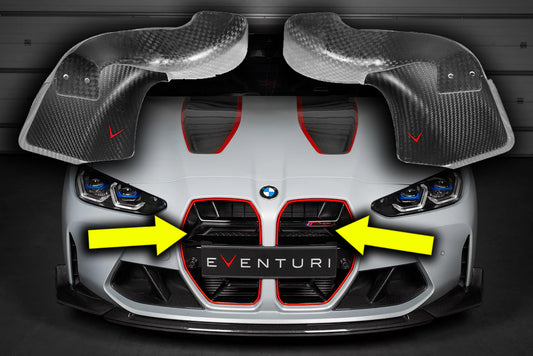 BMW G80 M3 & G82 M4 & G83 M4 Eventuri Black Carbon Fiber Intake Scoops (Pair)
