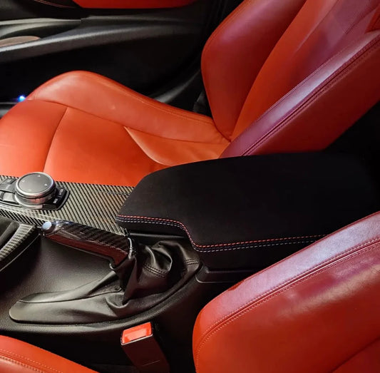 BMW F80 M3 & F82/F83 M4 & F3X 3-Series Alcantara/Carbon Fiber OEM M Performance Arm Rest
