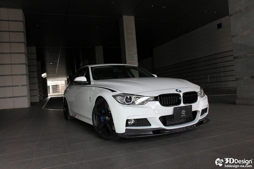 BMW F30 / F31 3-Series 3D Design M-Sport Carbon Fiber Front Lip
