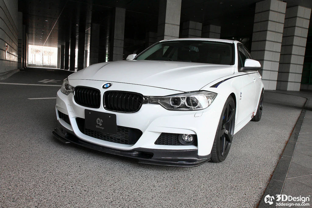 BMW F30 / F31 3-Series 3D Design M-Sport Carbon Fiber Front Lip