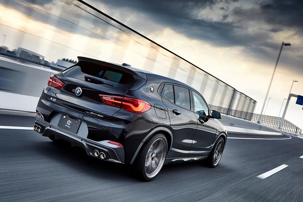 BMW F39 X2 3D Design 4 Tip M-Sport X Carbon Fiber Rear Diffuser